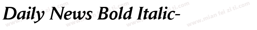 Daily News Bold Italic字体转换